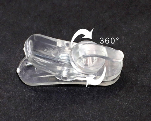 1 Inch Small Plastic Rotate Earphone Clips for Fixing Earbuds Cables Corded Headset Headphone Wires to Shirt, Pack of 8 (Clear)...