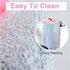 Multifunctional Glass& Window Track Cleaning Tools, Soft Frosted Glass Window Washer Cloth Brush with Study PVA Handle and Scraper, Window Cleaner...