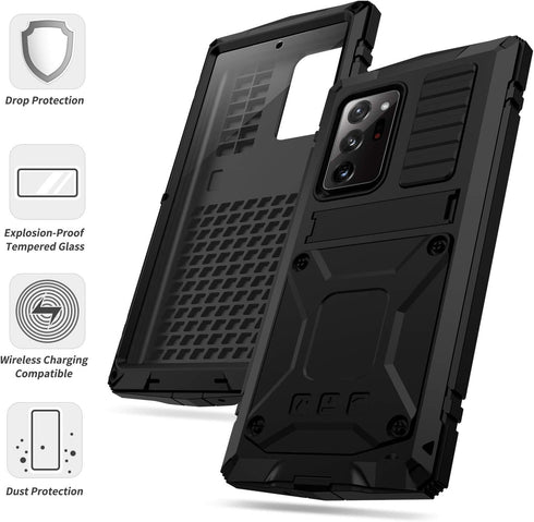 Case Compatible with Samsung Note 20(2020),(Military Grade Drop) (Waterproof) (Dustproof) Built-in Screen Protector Case with Stand Compatible wit...