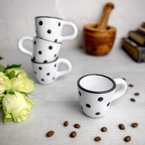 City to Cottage Ceramic Espresso Cups of 4, Small Expresso Shots Cups, Espresso Mugs, Demitasse Cups, Perfect for Espresso Machine and Coffee Make...