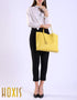 Minimalist Clean Cut Pebbled Faux Leather Tote Womens Shoulder Handbag...