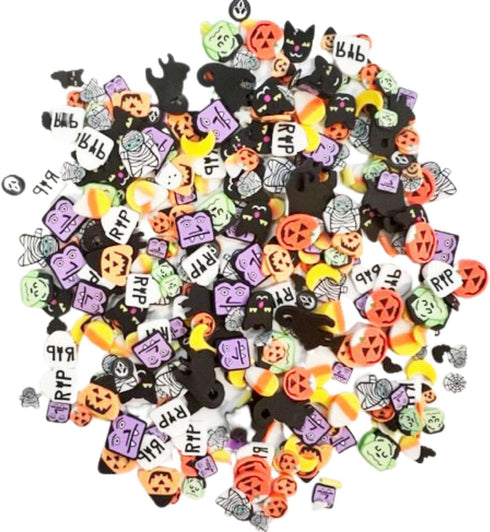 BGM Creations 2,000 Piece Halloween Polymer Clay Slices for Slime Supplies, DIY Nail Art, Halloween Craft Embellishments...