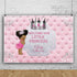 DASHAN 7x5ft Polyester Baby Shower Backdrop Welcome Our Little Princess Silver Crown Pink Photography Background for Newborn Baby Shower Baby Girl...