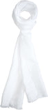 Dashing White Silk Aviator Scarf Pure 100% Silk – 8” x 60”...