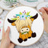 Louise Maelys 3 Sets Highland Cow Embroidery Kits for Beginners,Adults Starter Animal Pattern Cross Stitch Kit DIY Needlepoint Kits...