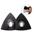 136Pcs Oscillating Tool Sanding Pad Kit, Contains 6Pcs Triangle Sanding Pads and 130Pcs Multitool Sandpaper, 60 80 100 120 240 Grits Oscillating M...