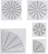 5pcs Mandala Dot Painting Tool Stencils Template Set, 8/12/16 Segment Creative Mandala Stencils Reusable Painting Stencils for DIY Wood, Fabric, G...