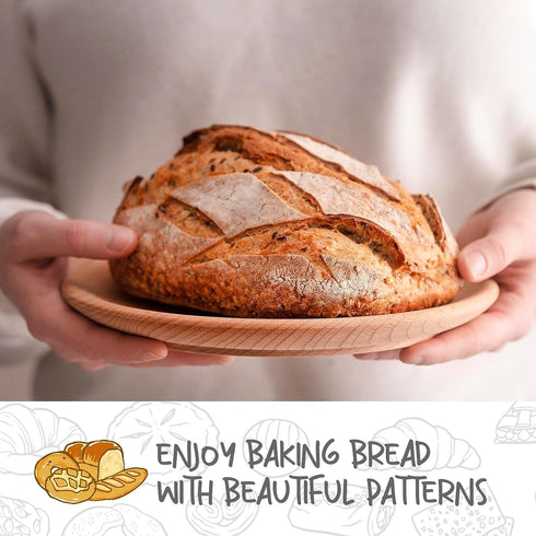 Proofing Baskets for Sourdough Bread Making, Dough Proofing Bowls Kit with Cloth Liner + Scoring Lame + Scraper for Professional & Home Sourdough ...