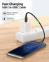 USB C to C Cable 1FT 3 Pack, 12inch USB-C 65W Fast Charging Cords for Samsung Galaxy S21/S21+/S20+ Ultra, Note 20/10 Ultra, Air 2020, iPad Pro, Po...