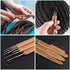 4pc Dreadlock Crochet Needle Hook for Hair Tool 0.75 0.5mm Crochet Hooks Needle for Hair Dreadlocks Bamboo Handle Weaving Needles Steel Crochet Ho...