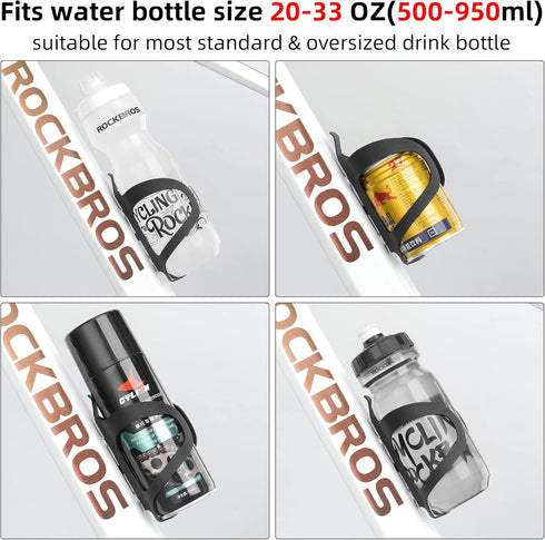 ROCKBROS Bike Water Bottle Cage Holder Lightweight Alloy Aluminum Bicycle Water Bottle Holder Cages Secure Hold Brackets green...