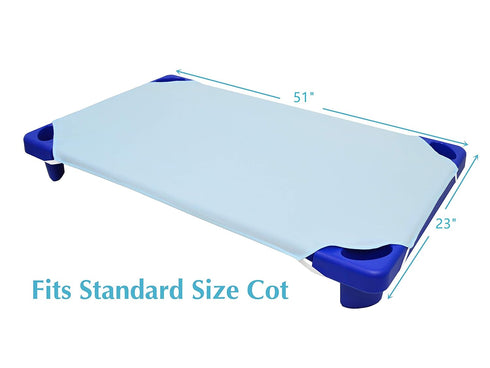 American Baby Company Microfiber Standard Size Daycare/Pre-School Cot Sheet, Blue, 23" x 51", for Boys and Girls...