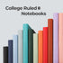 RETTACY Notebook Journal - A5 College Ruled Notebook with 192 Numbered Pages, Notebook for Work, School, Writing, 100 GSM Acid-Free Paper, Leather...