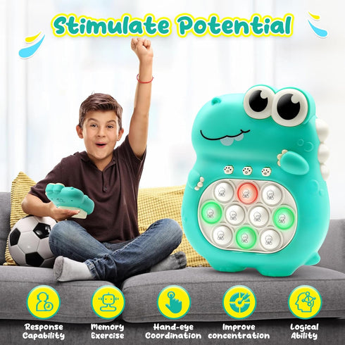 Fast Push Pop Game Fidget Toys for Kids, Electronic Handheld Fidget Pop Quick Push Bubbles Light up Toy, Birthday Toys Gifts for Teens Kids Boys a...