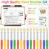 50Pcs Paint Brushes, Anezus Round Paint Brushes for Kids Classroom Toddlers Paint Brush Set for Touch Up Preschool Daycare Washable Acrylic Paint ...