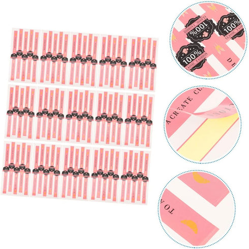 Self Adhesive Paper Sealing Stickers - 100pcs Seal Labels for Packaging - Pastry Seal Strip for Handmade Craft Art - Food Retail Package Sticker f...