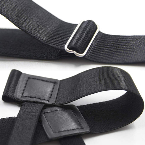 STAY GENT Y-Style Shirt Stays For Men with Non-Slip Locking Clamps and Adjustable Elastic Straps...