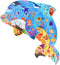 Puzzles for Kids Ages 4-6,8-10 and Up 108 Pieces Dolphin Shaped Jigsaw Puzzle Educational Toys Gift for Boys Girl Age 4 5 6 8 Birthday Party Favor...