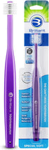 Brilliant Specialty Adult Round Toothbrush for Sensitive Mouths to Support Chemo and Other Sensory Oral Care Needs with Ultra Soft Bristles, Viole...