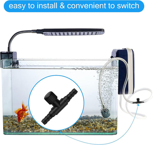 30 Pieces Aquarium Air Valve, Air Pump Control Valves Air Pump Single Way Plastic Air Flow Control Regulator for 4 mm Hose Air Line Tubing Connect...