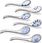 HANSGO 6PCS Asian Ceramic Soup Spoons, 6.5 Inch Chinese Soup Spoons Long Handle Noodle Soup Spoons for Ramen Wonton Dumpling...