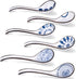 HANSGO 6PCS Asian Ceramic Soup Spoons, 6.5 Inch Chinese Soup Spoons Long Handle Noodle Soup Spoons for Ramen Wonton Dumpling...