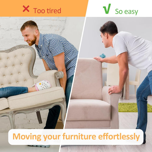 12pcs Easy Gliders for Furniture 2 inches Moving Pads on Carpet Moving Sliders for Heavy Furniture Self Adhered Beige Sliders for Hardwood Glides ...