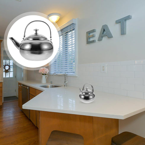 Hemoton Stainless Steel Tea Kettle with Tea Infuser Tea Pots for Stove Top Water Boiling Kettle Classic Stovetop Kettle with Universal Base 1.2L...