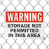 SmartSign "Warning - Storage Not Permitted In This Area" Sign | 10" x 14" Plastic...