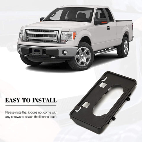 ASOOLL License Plate Bracket Only Fits for Ford F150 2009-2014 Front License Plate Frame Bracket Holder Black Bumper Mounting 9L3Z-17A385-A...