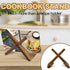 Cookbook Stand Wooden Cookbook Holder Solid Wood Recipe Book Holder Farmhouse Cook Book Stand Rustic Display Stand Kitchen Counter Decor for Cooki...