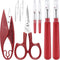 Zoe sunny 6Pcs Upgrade Seam Ripper and Thread Remover Kit for Sewing with 2 Big+2 Small Seam Rippers, 1 Sewing Trimming Scissor Nipper Tool Thread...
