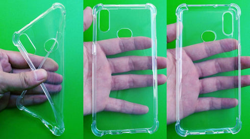 Case for Samsung Galaxy A10s / Samsung M10S Clear TPU Four Corners Cover Transparent Soft Funda...