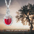 Tree of Life Urn Necklace for Ashes Teardrop Cremation Jewelry with Crystal Love Memorial Jewelry Ash Holder Birthstone Necklaces for Ashes Rememb...