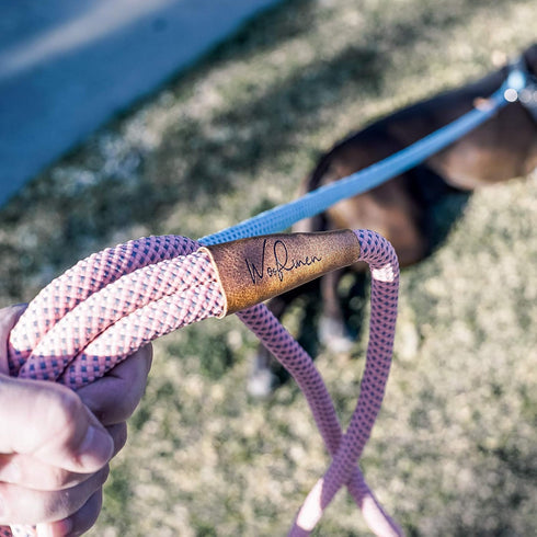 Ultra Reflective Premium Dog Slip Leash Made from Mountain Climbing Rope - Great for Training and The Strongest Pullers 6 Foot (Pink Marshmallow)...