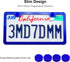 Aootf Blue License Plate Frames- Cute Car Tag Holders for Women, 2 Pack Slim Aluminum Bracket with Mount Kit Fit Front & Rear, 2 Holes, Personaliz...