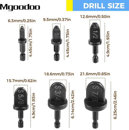 Mgoodoo 8 Pcs HVAC Repairing Tools, Air Conditioner Copper Tube Swage Tool with Expander Drill Bit Set, Copper Pipe Cutter and Deburring Tool for ...