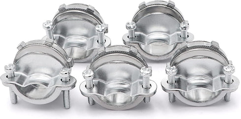 5Pack 1 inch NM Cable Clamp Type Connectors for Metallic Conduit Protect Cables Silver-Zinc...