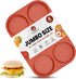 JOERSH Silicone Egg Mold for Breakfast Sandwiches 4" Jumbo Size Muffin Top Pan, Non-Stick Round Silicone Molds for Baking Hamburger Bun, Eggs and ...