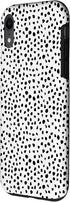 iPhone XR Popular Dalmatian Pattern, White w Brush Stroke Black Spots Case...