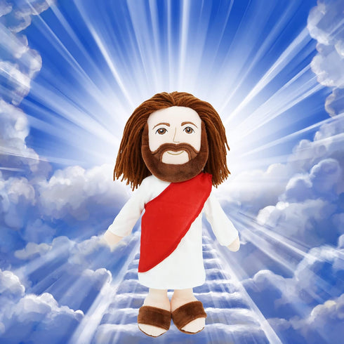 June Garden 14" Plush Religious Figure - Jesus Stuffed Doll - Baptism Gift Christ Religious Savior...
