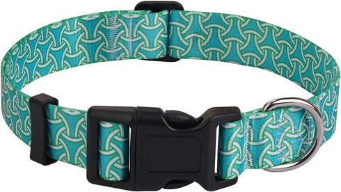 Dog Collar for Small Dogs, Soft Comfy Pet Collar for Small Medium Large Dogs, Geometry Pattern for Boy Girl Puppy Dogs(Armor Green,S)...