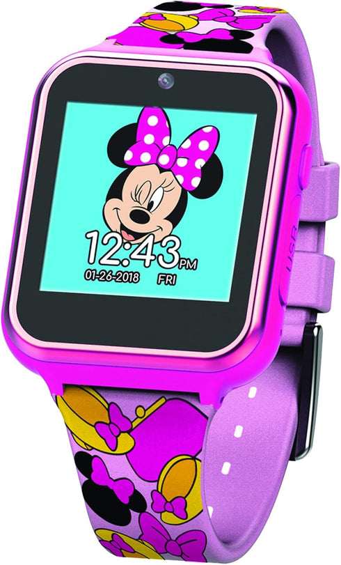 Accutime Kids Disney Minnie Mouse Pink Educational, Touchscreen Smart Watch Toy for Girls, Boys, Toddlers - Selfie Cam, Learning Games, Alarm, Cal...