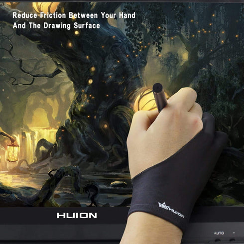 Huion Artist Glove for Drawing Tablet (1 Unit of Free Size, Good for Right Hand or Left Hand) - Cura CR-01...