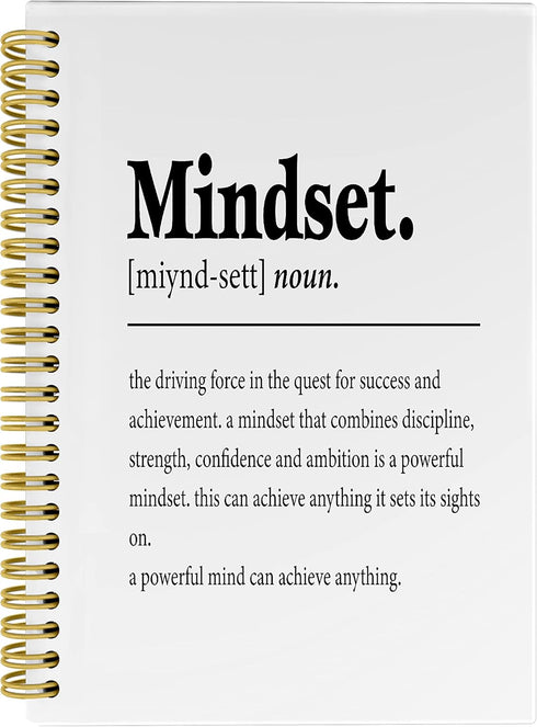 Mindset Inspirational Notebooks Journal - Notebooks for School, 5.5×8.3 Inch Inspirational Spiral Bound Notebook with 164 Pages, College School Su...