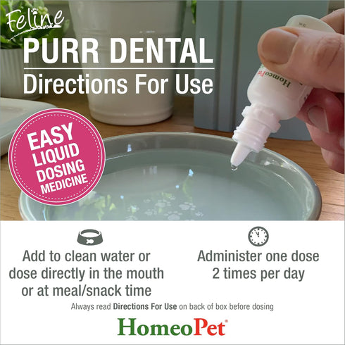 HomeoPet Feline Purr Dental, Dental Care for Cats, 15 Milliliters...