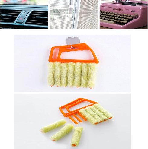 2 Pcs Blind Cleaner Washable Window Dusting Cleaner Tool Mini Blind Duster Brush Dust Clean Venetian Blind Brush Window Air Conditioner Duster Dir...