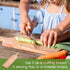 Small Rubber Wood Cutting Board with handle, 16" X 4.5" Long Wooden Charcuterie Board for Bread, Meat, Fruits, Cheese Serving....