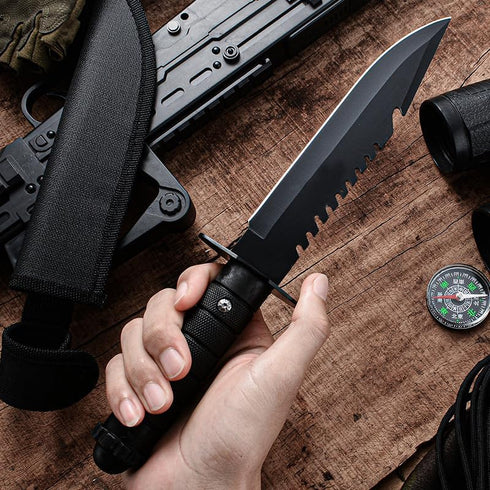 DOOM BLADE 11.1 inches Fixed blade Knife with Nylon Sheath, Survival Knife,Bowie Knives,Hunting tactical knife,Multifunction,For Outdoor, Hunting,...