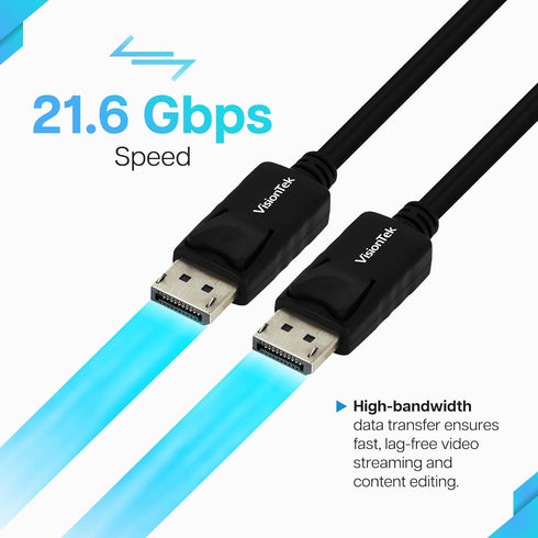 Visiontek DisplayPort to DisplayPort (M/M) 2 Meter Cable (901211)...